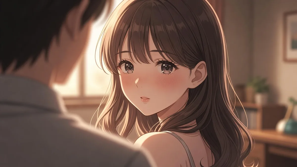 肩越しの誘い